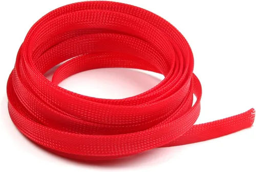 Vista 6 de Bettomshin 1 funda de organización de cables de 3.28 pies (3.3 ft), protector de cable blanco PET de 1/4 pulgadas de ancho, tubo de telar de alambre