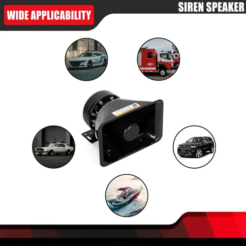 Vista 5 de Altavoz de Sirena de Alto Rendimiento Compatible con Cualquier Sirena de 100-200 Vatios 100W 200W (2 piezas)