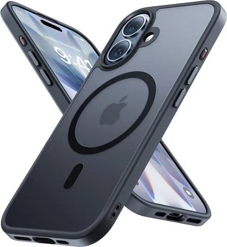 Vista 81 de Miracase - Funda magnética para teléfono 17 (compatible con MagSafe) con protector de pantalla de grado militar, funda mate translúcida antihuellas