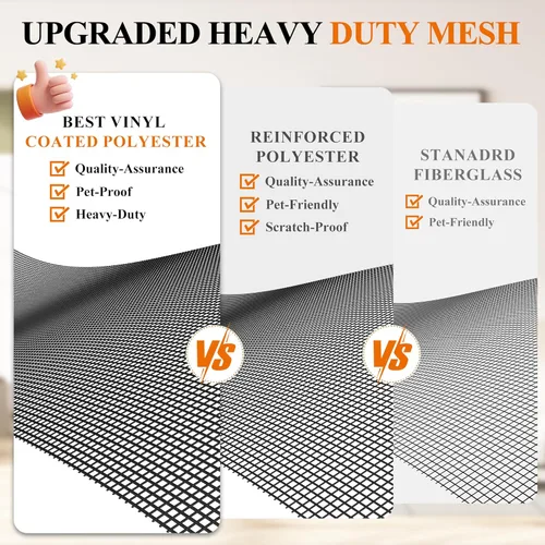 Vista 5 de Repuesto de mosquitero negro a prueba de mascotas.