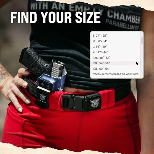 Vista 3 de We The People Holsters - Cinturón táctico para pistola con hebilla de talón - Cinturón táctico para transporte oculto
