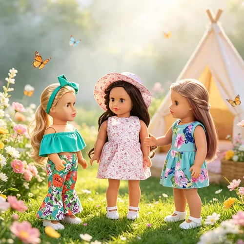 Vista 2 de ZITA ELEMENT 24 piezas de ropa y accesorios para muñecas americanas de 18 pulgadas - Trajes de ropa para muñecas, vestidos, trajes de baño, mallas