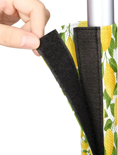 Vista 3 de Pardick Juego de 2 fundas de verano para manija de puerta de refrigerador, lindo limón, lavables para electrodomésticos de cocina, protectores