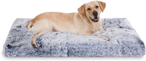 Vista 42 de Bedfolks Cama de Perrera de Felpa Impermeable para Perros, Funda Extraíble Lavable, Almohadilla de Piel Sintética para Perros y Gatos Pequeños, Negro