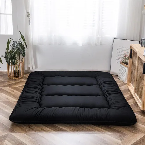 Vista 306 de Colchón futón japonés de piso gris constelación, de piso tatami, portátil, para acampar, para niños, sofá cama plegable enrollable con protector
