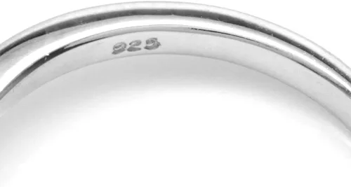 Vista 4 de Silvershake Anillo de compromiso de plata de ley 925 chapada en oro blanco de 0.315 x 0.236in