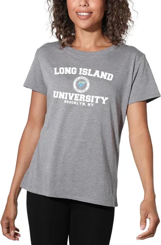 Vista 335 de Colección oficial de camisetas sueltas con logotipo de círculo envejecido universitario para mujer, jaspeado atlético