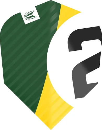 Vista 3 de Target Darts Chicane Design - Juego de 3 vuelos de dardos Pro Ultra Green Ten-X, 9 pulgadas en total