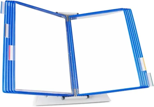 Vista 10 de DJOIS by Tarifold - Sistema de referencia y visualización de escritorio - Marcos de alambre de acero duraderos - Tamaño carta - Ampliable - Amarillo