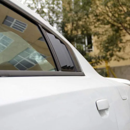 Vista 6 de Persianas laterales para ventana, rejillas de ventilación con forma de scoop, cubiertas protectoras de ABS para Dodge Charger 2011-2021 (Negro)