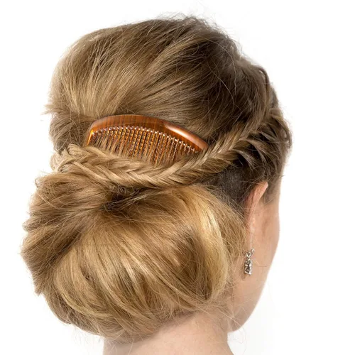 Vista 7 de 12 peines decorativos de plástico para el cabello con dientes para mujeres y niñas, accesorios para el cabello fino con peines laterales para el 29