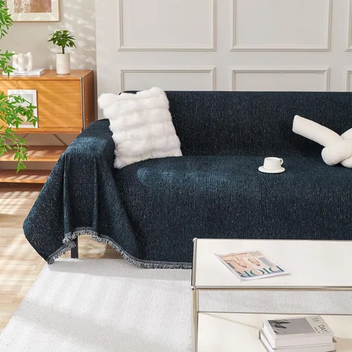 Vista 28 de VClife - Funda para sofá de 3 plazas o en forma de L, antideslizante, lavable, apta para perros, suave, protectora, que no se frisa, negro, 71 x 134