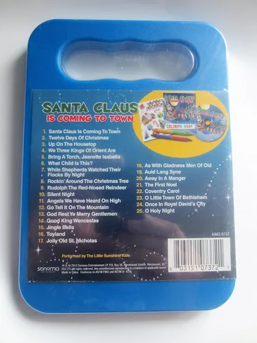 Vista 2 de SANTA CLAUS IS COMING TO TOWN Activity Kit with Carrying Case, Stickers, Crayons and Coloring Book