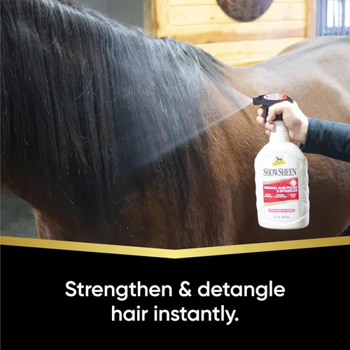 Vista 12 de Absorbine ShowSheen - Esmalte y desenredante para el cabello, botella de repuesto de 32 onzas, abrigo de caballo y perro, melena y cola, desenreda