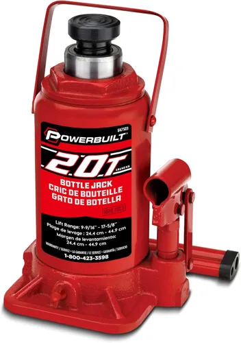 Vista 8 de Powerbuilt - Gato de botella de 4 toneladas para servicio pesado, capacidad hidráulica de 8000 libras para vehículos, camiones, rojo 640905