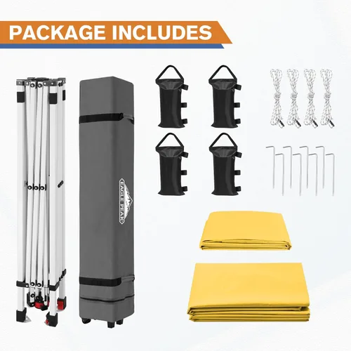 Vista 117 de EAGLE PEAK - Tienda de campaña desplegable con toldo, 1 pared lateral, fácil de montar, tienda para eventos, protección solar para exteriores, bolsa