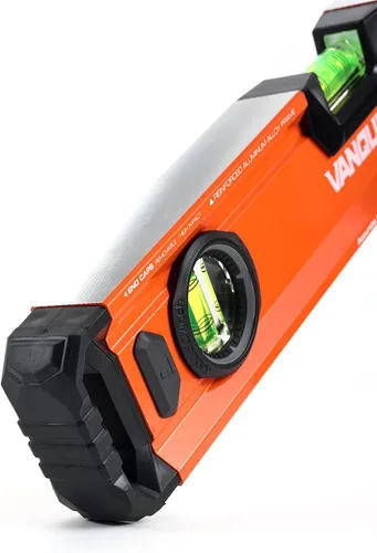 Vista 2 de VANQUISH Herramienta de aluminio resistente de los niveles de alcohol de la caja de nivel de 9 pulgadas con 3 frascos de burbuja 4765-09