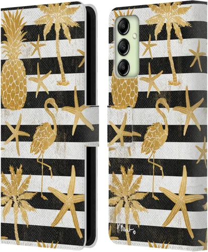 Vista 7 de Head Case Designs Officially Licensed Paul Brent Agate Mermaid Coastal Leather Wallet Case Compatible with Samsung Galaxy A14 5G