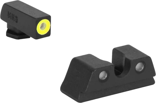 Vista 9 de MEPROLIGHT Miras nocturnas hiperbrillantes compatibles con Glock 19, 17, 43x, 20, tritio verde, fotoluminiscente frontal de color extra brillante