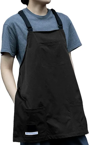 Work Apron With Pockets Stain-resistant Detachable Hairdressing Protective Wear Restaurant Supplies Tool Carrying