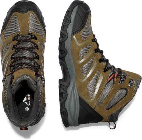 Vista 5 de NORTIV 8 - Botas de senderismo para hombre, impermeables, ligeras, para exteriores, mochileros, senderismo