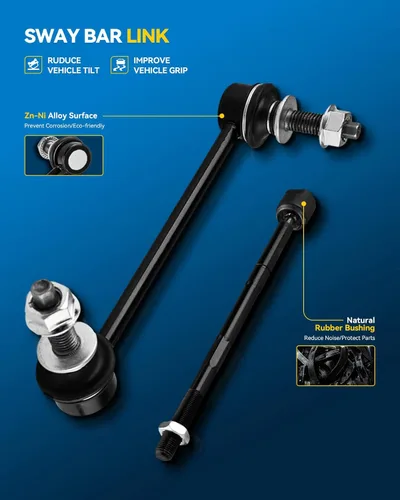 Vista 4 de PHILTOP Kit de suspensión delantera brazo de control inferior con rótula y barra estabilizadora y extremo de barra de acoplamiento compatible con Do