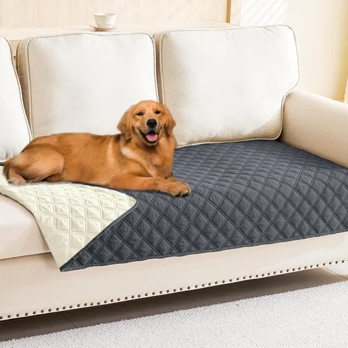 Vista 45 de Smiry Funda impermeable para cama de mascota, suave y lavable, para cama, sofá, reversible, perros pequeños, medianos, grandes, gatos, diseño