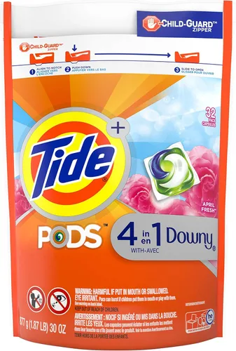 Vista 14 de Tide PODS con detergente líquido Downy, April Fresh, 12