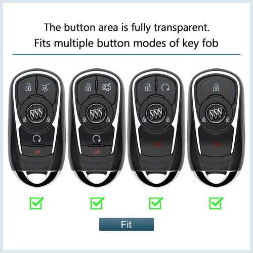 Vista 5 de Funda para Llavero de Buick Funda para Llavero de Coche Protector de Llave Estuche para Llavero Soporte para Cadena de Llaves Accesorios Plateado