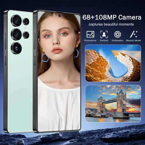 Vista 5 de Ecshock I25 Ultra 5G Unlocked Smartphone,16GB+512GB Fully Cell Phone for Android 14, 6.99" Unlocked Cell Phone, 7000mAh, 68MP+108MP Dual Camera/Dual