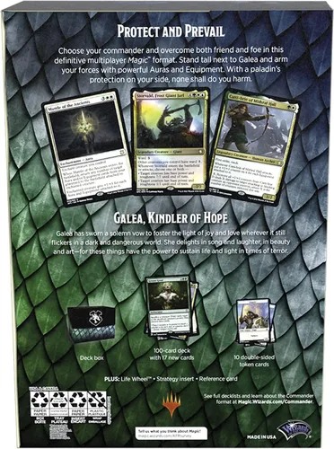 Vista 6 de Magic: The Gathering Adventures in The Forgotten Realms, Mazo Commander, Aura de Coraje (verde, blanco y azul)