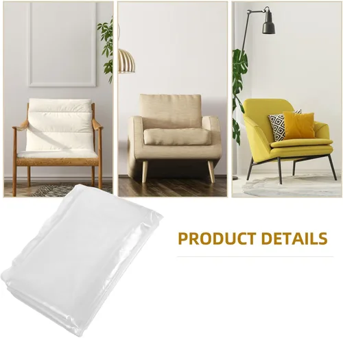 Vista 4 de KESYOO Funda de sofá transparente gruesa y transparente para sofá de dos plazas pequeños, resistente a las mascotas, protección contra arañazos