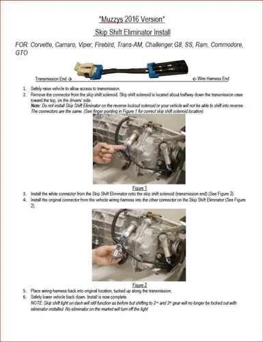 Vista 2 de Muzzys Eliminador de cambios Skip Shift Compatible con: Camaro 1993-2025 y kit de derivación CAGS C5 C6 C7 CAGS 1997-2019