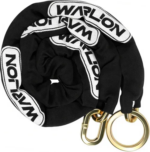 Vista 11 de WARLION Cadena de seguridad resistente, 7 pies x 3/8 pulgadas de grosor, 9 libras, cadena de motocicleta antirrobo y a prueba de cortes con anillo