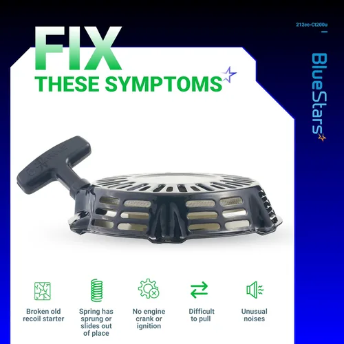 Vista 6 de BlueStars 212 Ct200u Arrancador de retroceso de arranque – Compatible con Predator 212 196cc 212cc 224cc 6.5HP 7HP OHV Engine Coleman CT200U BT200X