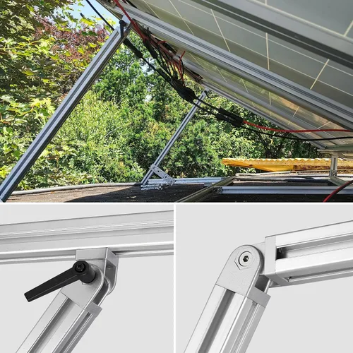 Vista 7 de JiGiU Juego de conectores de perfil de aluminio 3030 de 4 piezas – Conector de tuerca de 8 ángulos con abrazadera de palanca – Junta de marco Negro