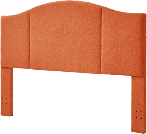 Vista 43 de 24KF Cabecera tapizada de tela de peluche suave, cabecera moderna con borde superior ondulado tamaño California King, 6033-K-Gris