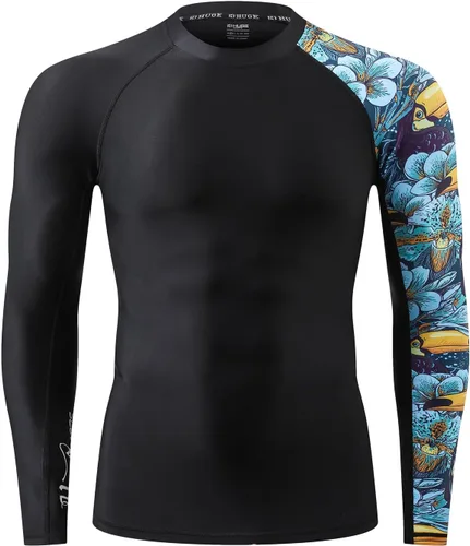 Vista 2 de HUGE SPORTS Manga larga con protección solar UV UPF 50+ para hombre