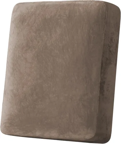 Vista 216 de H.VERSAILTEX - 4 fundas elásticas de terciopelo para cojín de sofá modular en forma de L (sofá grande de 3 plazas + 1 diván, color marfil)