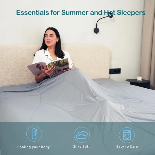 Vista 5 de ACCURATEX Edredón refrescante Queen/Full Size, Q-max>0.45 Manta refrescante Arc-Chill para personas que duermen con calor, edredón ligero