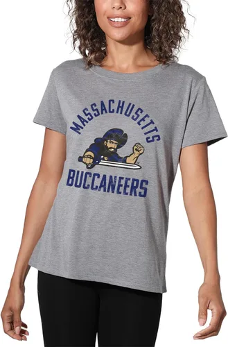 Vista 325 de Colección oficial de camisetas sueltas con logotipo desgastado grande universitario para mujer, jaspeado atlético