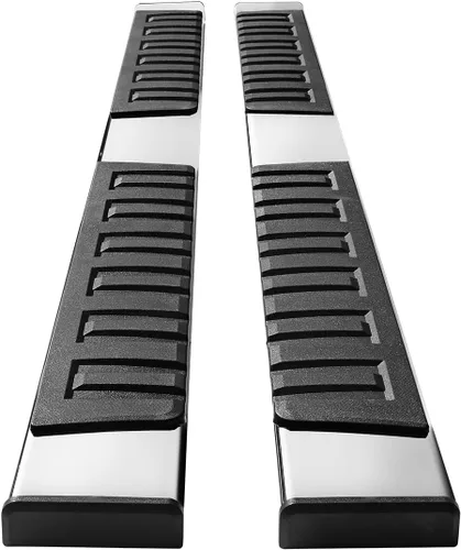 Vista 10 de YITAMOTOR Estribos de 6 pulgadas compatibles con Toyota Tundra CrewMax Cab 2007-2021 (puertas traseras de tamaño 2 3/4) barras laterales Nerf
