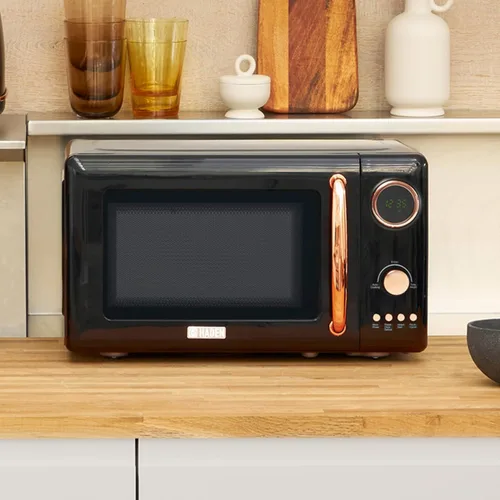 Vista 7 de Haden Horno microondas de 700 vatios y 0.7 pies cúbicos con controles digitales, descongelación e inicio instantáneo para encimera