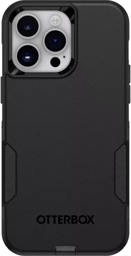 Vista 3 de OtterBox iPhone 14 Pro Max (Solo) - Estuche de la Serie Commuter - Negro - Delgado y Resistente - Apto para Bolsillo - con Protección de Puertos