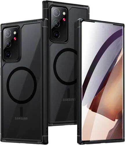 Vista 28 de Funda magnética para Samsung Galaxy Note 10 (6.3 pulgadas) [compatible con Magsafe] parachoques de TPU suave + parte trasera transparente