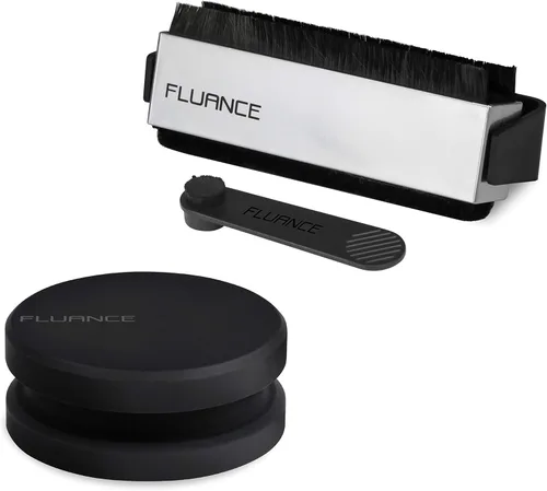 Vista 11 de Fluance Kit de limpieza de discos de vinilo y aguja con cepillo 2 en 1 de fibra de carbono antiestática y terciopelo suave LP y cepillo para aguja