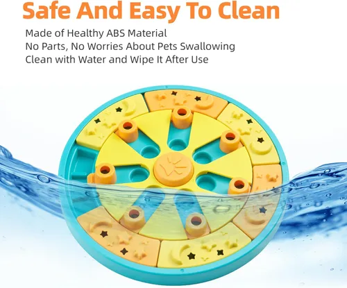 Vista 4 de Juguetes de rompecabezas para perros, alimentador lento, juguete grande para perros, juguete interactivo de rompecabezas de comida para perros