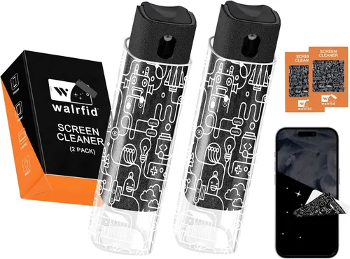 Vista 10 de walrfid 4 piezas limpiador de pantalla para auto, spray y toallitas limpiadoras de pantalla de computadora, kit de limpieza para laptop para iPad