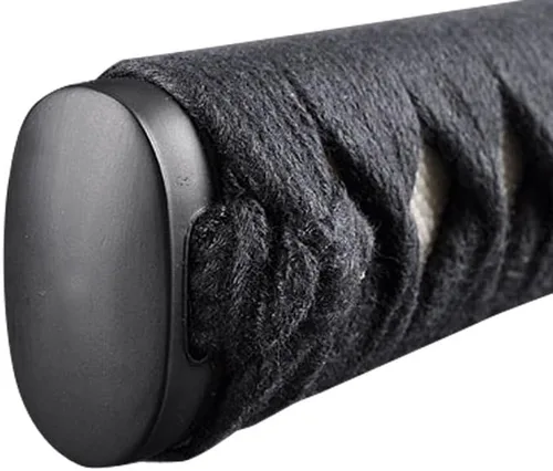 Vista 5 de Handmade Sword - Espada Katana de entrenamiento Iaido sin afilar de acero inoxidable, hecha a mano, espada completa, vaina negra Cresta de Tomoe