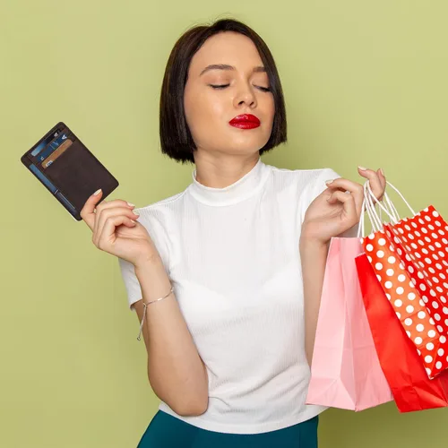Vista 6 de Carteras de cuero para mujeres RFID bloqueo delgado pequeño diseñador titular de la tarjeta cartera